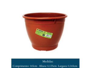 VASO  REDONDO  PEQUENO  1,7  LITROS  TERRACOTA  6727