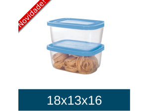 CONJ. POTE RETANGULAR GG 2 PCS - TRANSP. - LINHA PRIME 1795