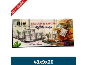 Conjunto de 6 Xícaras com Pires