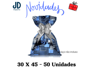 SAQUINHO P/ PRESENTE 30X45 - 50 UN. - 561 QUADRADOS AZUL