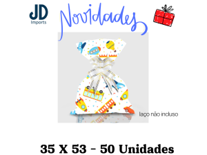 SAQUINHO P/ PRESENTE 35X53 - 50 UN. - 227 TRANSPORTES