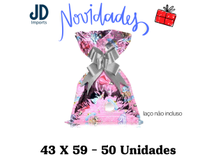 SAQUINHO P/ PRESENTE 43X59 - 50 UN. - 162 PRINCESAS MAGICAS