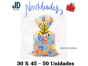 SAQUINHO SACO P/ PRESENTES 30X45 - 50 UN. - 239 ALFABETO