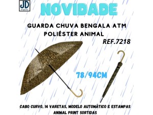 GUARDA CHUVA BENGALA ATM POLIESTER ANIMAL SORTIDO - CO20016