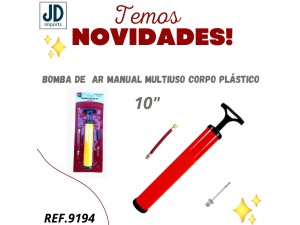 BOMBA DE  AR MANUAL MULTIUSO CORPO PLASTICO   BAR-56101-1