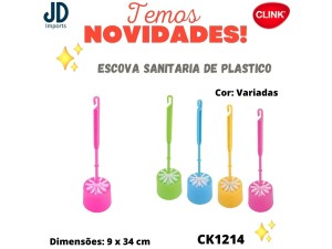 ESCOVA SANITARIA DE PLASTICO 9X34CM  1UN