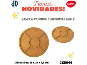 GAMELA REDONDA 5 DIVISORIAS MDF 29X29X13  CK5944