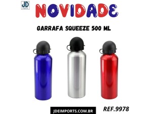 GARRAFA  SQUEZE   DE ALUMINIO  500ML  SLIM   CB1001